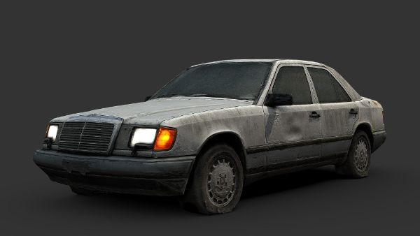Abandoned Mercedes (Gameready From Scan) 3D model