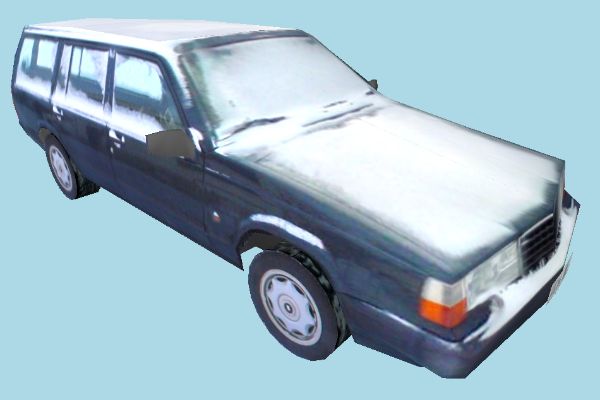 Snowy Car Volvo 3D model