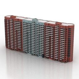 russian panel apartment 3D model