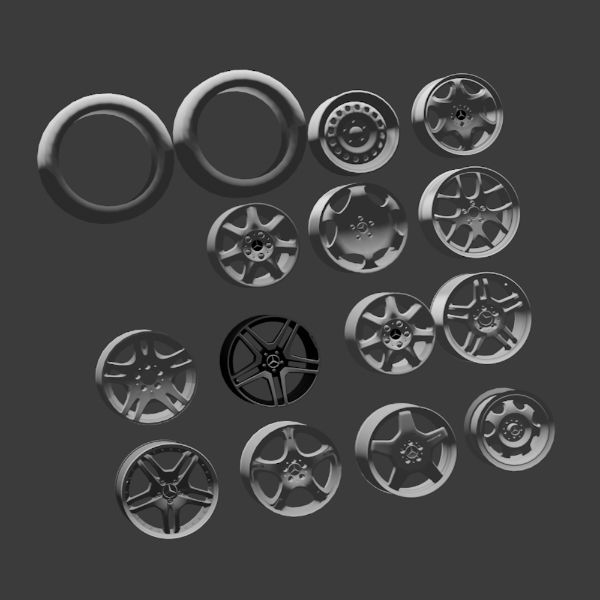 Mercedes S W220 Rims 3D model