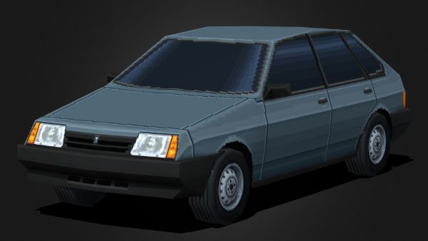 VAZ-2109 Samara 1987 (PS1 Low-poly) 3D Model 3D model
