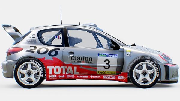 Peugeot 206 WRC 3D model
